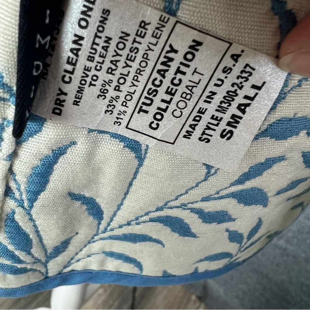 TRIMDIN Artisan Reversible Jacket Tuscany Collection Cobalt Blue Size Small - Picture 7 of 14